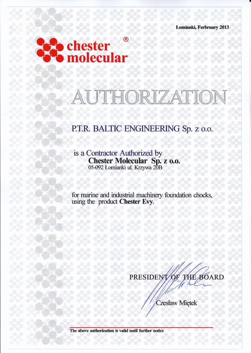 Chester Molecular — autoryzacja 2013